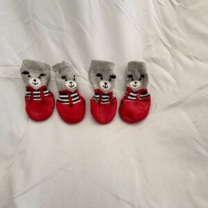 Set of 4 Dog Sock Booties – Waterproof Grip Pads – Size 1 (Approx.) – NEW